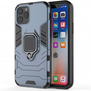 Husa iPhone 11 PRO Bleumarin Military cu Inel