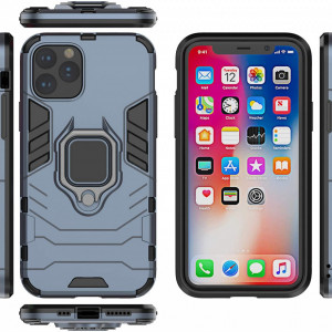 Husa iPhone 11 PRO Bleumarin Military cu Inel - Img 2
