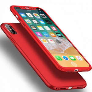 Husa iPhone XS Max 360° Rosie Premium Ultra Slim Cu Folie de Sticla - Img 3