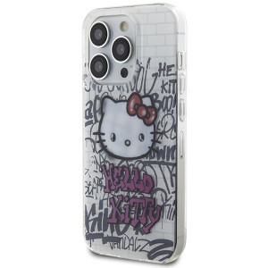 Husa Originala HELLO KITTY hardCarcasa IML Kitty On Bricks Graffiti HKHCP14XHDGPHT pentru Iphone 14 Pro Max white