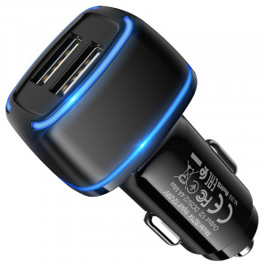 Incarcator Auto Borofone BZ14 Max - 2xUSB - 2,4A Negru