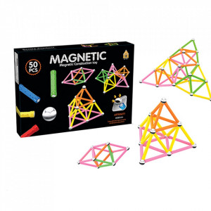 Joc constructii magnetic, 50 piese