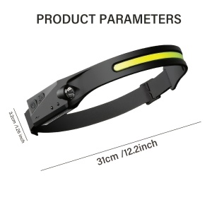 Lanterna frontală LED reincarcabila, cu fascicul larg de 230° și senzor de mișcare, TM70M4K59KKG - Img 7