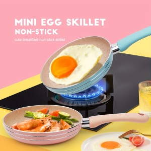 Mini Tigaie Antiaderentă Roz – 16 cm, Ideală pentru Ouă și Gustări Rapide, TMML175104 - Img 7