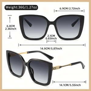 Ochelari moderni cu etui, Cat eye, pentru femei, TMCK1836498 - Img 7