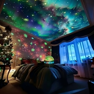 Proiector de lumina colorat, Aurora Boreala, cu telecomanda, TMCG3554491 - Img 5