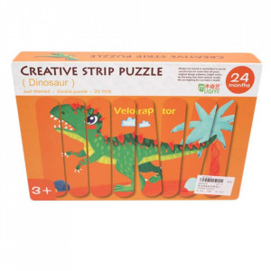 Puzzle betisoare din lemn, Dinozaur, 32 piese
