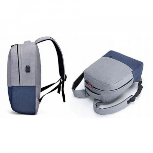 Rucsac sport cu port USB, bluemarin/ gri, PMPL150WZ33 - Img 3