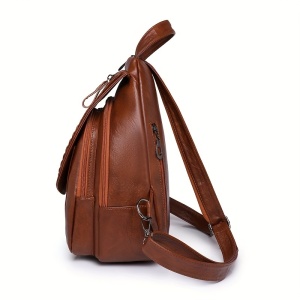 Rucsac Vintage pentru Femei, cu design impletit, cu bretele, TMQH392602 - Img 5