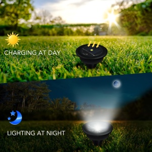 Set 12 lămpi solare LED pentru sol – iluminat decorativ și funcțional pentru grădină, TMHP472366 - Img 5