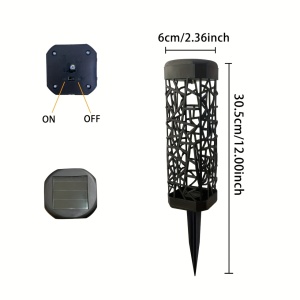 Set 4 lămpi solare LED design retro – Proiecție decorativă pentru grădină, TMHG652070 - Img 2