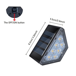 Set 6 lămpi solare LED pentru scări – Iluminat elegant și sigur pentru exterior, TMAF617397 - Img 6