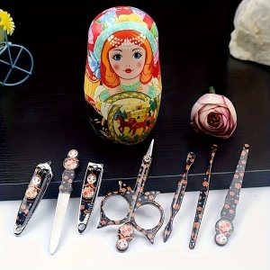 Set cadou de ingrijire a unghiilor cu papusa ruseasca Matryoshka, PMXU142448 - Img 4