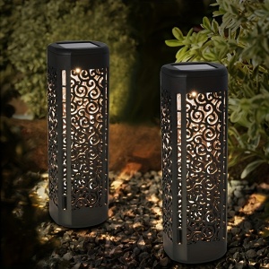 Set lămpi solare LED de grădină cu design ornamental – iluminat ambiental elegant, TMCH61320 - Img 7