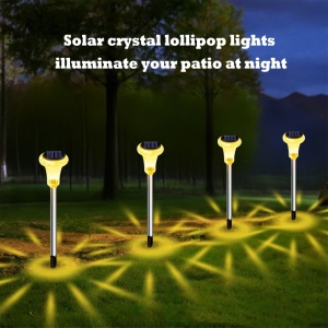 Set lămpi solare LED tip baston – Iluminat decorativ pentru alei și grădină, TMYA1205116 - Img 5