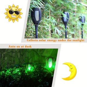 Set lămpi solare LED tip torță cu efect de flacără – Iluminat ambiental pentru grădină, TMVE476241 - Img 6