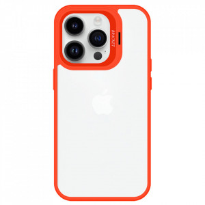 Tel Protect Kickstand case + camera glass (lens) for Iphone 14 Pro Max orange - Img 2