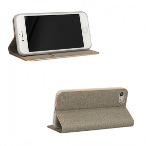 Vennus Book Husa with frame pentru Samsung Galaxy J5 2016 GREY - Img 2