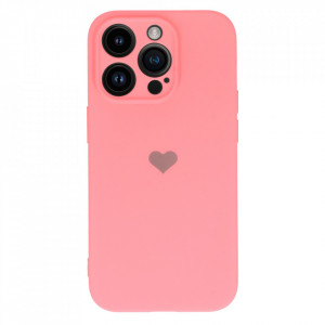 Vennus Silicone Heart Carcasa pentru Iphone 14 Pro design 1 Roz