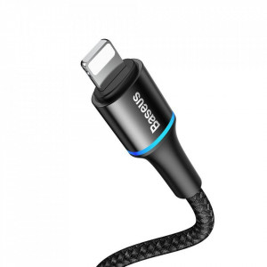 Baseus Cablu Halo - Tip C to Lightning - PD 18W 1 metru (CATLGH-01) Negru - Img 2