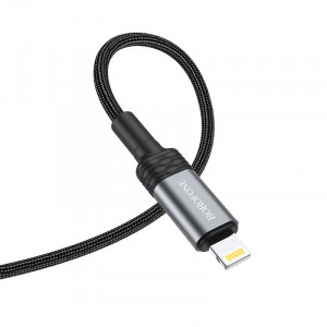 Borofone Cablu BU30 Lynk Smart power-off - Tip C to Lightning - PD 20W 1,2 metri Negru