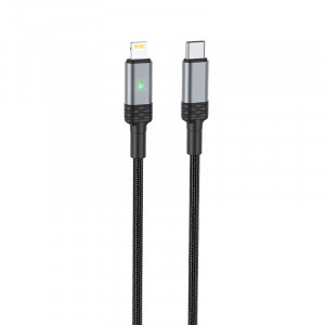 Borofone Cablu BU30 Lynk Smart power-off - Tip C to Lightning - PD 20W 1,2 metri Negru - Img 2