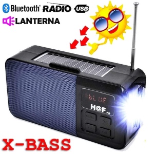Boxa portabila, Radio, Incarcare solara, Bluetooth, Lanterna, USB, Card, AUX, AD4361
