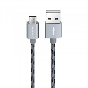 Cablu Borofone BX24 Ring Current - USB to Micro USB - 2,4A 1 metru gri - Img 3