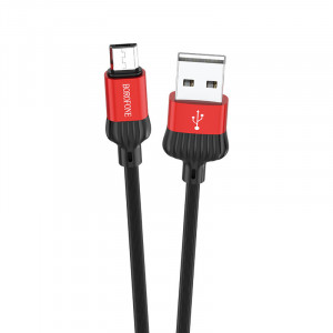Cablu Borofone BX28 Dignity - USB to Micro USB - 2,4A 1 metru rosu - Img 2