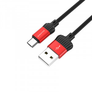 Cablu USB to Micro-Usb Borofone BX28 Dignity - 2,4A, 1 metru, rosu