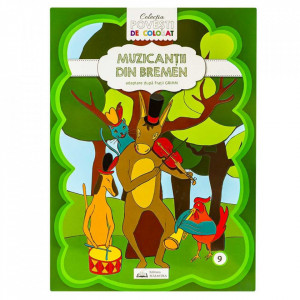 Carte de colorat A4, 28 pagini, Muzicantii din Bremen