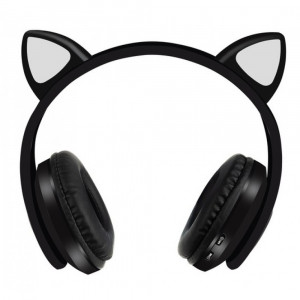 Casti fara fir cu urechi de pisica, negru, PM000168683