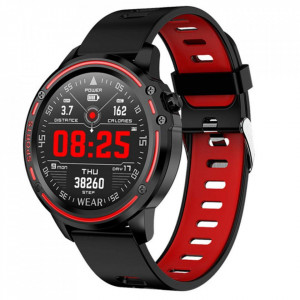 Ceas inteligent L8 Albastrutooth, smartwatch, ecran tactil, sport tracker fitness ,notificare apeluri si mesaje, aparat foto, pedometru compatibil cu iOS Android pentru copii barbati femei, L8, rosu