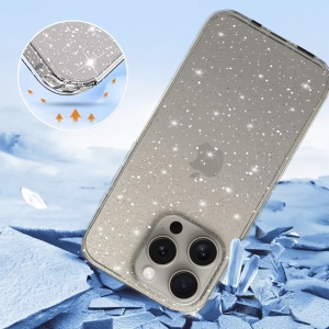 Crystal Glitter Case for Iphone 16 Silver - Img 2