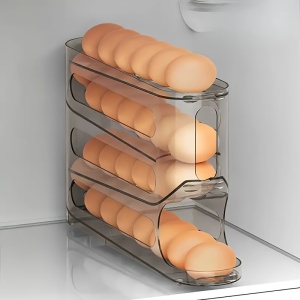 Cutie de depozitare pentru ouă cu 4 niveluri – Organizator vertical pentru frigider, TMTE152869
