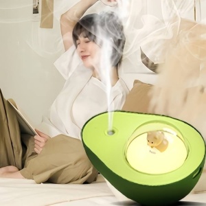 Difuzor Smartix Avocado mini 210ML, Purificator, Aromaterapie, Umidificator Reincarcabil cu atmosfera Luminoasa, Pentru Cadou, Verde, AD210 - Img 4
