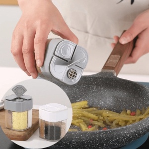 Dozator de condimente, cu 4 compartimente, gri, PMKH229467 - Img 3