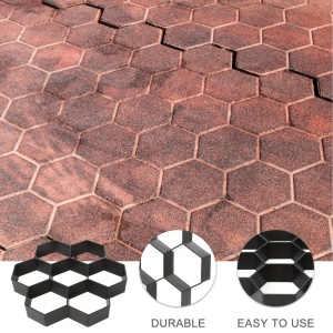 Forma pentru pavaj hexagonal, 28.96cm x 28.96cm x 3.81cm, reutilizabila, pentru alei, PMCF100528 - Img 4