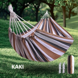 Hamac de exterior rezistent din poliester, 200 x 80 cm – cu frânghii incluse, TMMY499488 - Img 7