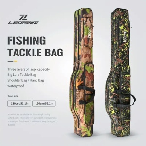 Husa de pescuit pentru lansete camuflaj, 2 compartimente, diferite dimensiuni, PMTY47542 - Img 2