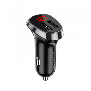 Incarcator auto Borofone BZ15 Auspicious - 2XUSB - 2.4A, Negru, ŁAD001441 - Img 2