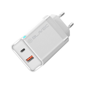 Incarcator de perete Blavec BC-5 GaN, USB + Tip C, 45W 3A, alb, MGLAD001834 - Img 3