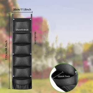 Jardinieră verticală cu 6 buzunare – Soluția ideală pentru grădinărit pe spații mici, TMWA48987 - Img 4