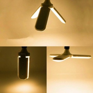 Lampa pliabila, Tip ventilator, cu LED, 45 w, Soclu E27, Alb, AD4527 - Img 5