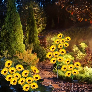 Lumini solare Floarea-Soarelui – Set decorativ cu 6 LED-uri pentru grădină și exterior, TMTH186543 - Img 3