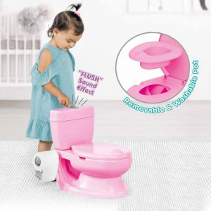 Olita tip WC, cu sunet, roz, 28x39x38cm - Dolu - Img 3