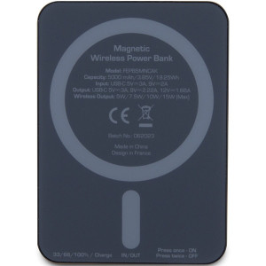 Original Power Bank - FERRARI FEPB5MNCAK 5000mAh 15W 4G Metal Logo MagSafe - Negru - Img 2