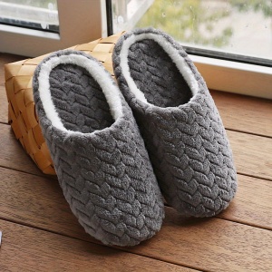 Papuci de casa unisex Călduroși cu Talpă Antiderapantă din Cauciuc, PMCJ26878 - Img 6