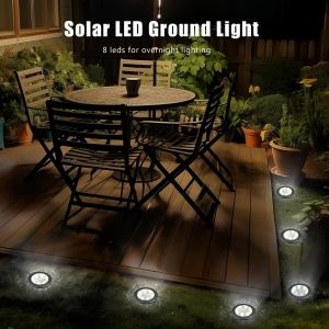 Set 12 lămpi solare LED pentru sol – iluminat decorativ și funcțional pentru grădină, TMHP472366 - Img 6