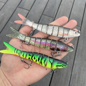 Set 3 naluci multicolore pentru pescuit, cu carlige, 14 cm, TMUH2165964 - Img 3